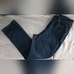 L.L.Bean Classic Fit Jeans High Rise Straight Leg Dark Wash Sz 14 Euc